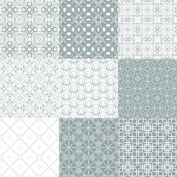 Vector of Seamless Patterns set Stock Illustration