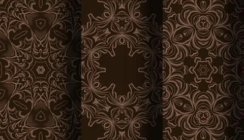 Vector of Seamless Patterns set Illustrazione stock