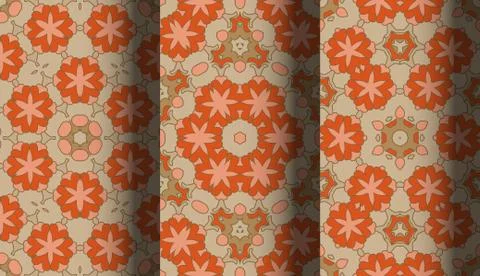 Vector of Seamless Patterns set Stock Illustration