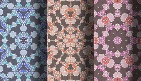 Vector of Seamless Patterns set Stock Illustration