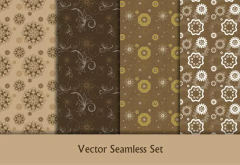 Vector seamless patterns set Stock Illustration