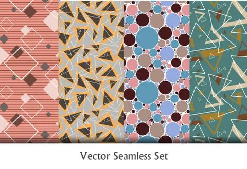 Vector seamless patterns set Illustrazione stock