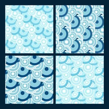 Vector seamless patterns set Stock Illustration