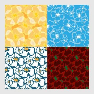 Vector seamless patterns set Stock Illustration