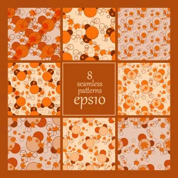Vector seamless patterns set 스톡 일러스트