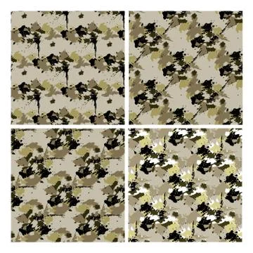 Vector seamless patterns set Stock Illustration