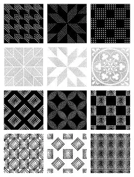 Vector seamless patterns set Stock Illustration