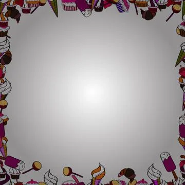 Vector. Seamless. Picture in brown, white and black colors. Foursquare frames do 스톡 일러스트