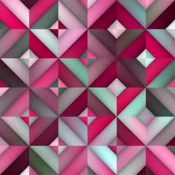 Vector Seamless Pink Shades Gradient Rhombus Geometric Pattern イラスト素材
