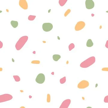 Vector Seamless Polka Dot Background Pattern Design Stock Illustration