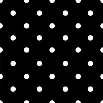 Vector seamless polka white dot pattern Stock Illustration