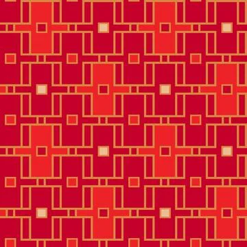 Vector seamless red pattern in asian style. Vector Chineese seamless patter.. Stock Illustration