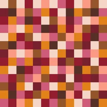 Vector Seamless Repeat Geometric Happy Pattern Check Square Gingham Loose 스톡 일러스트