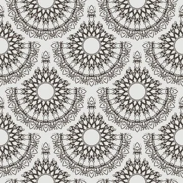 Vector seamless retro pattern background. Lace pattern.. Stock Illustration