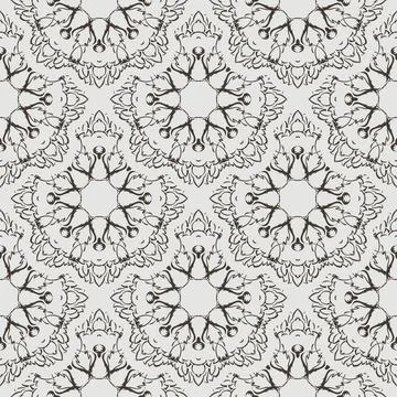 Vector seamless retro pattern background. Stock Illustration