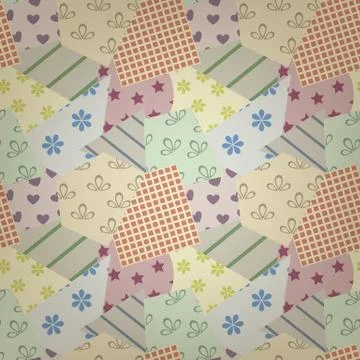 Vector seamless retro pattern Stock-Illustration