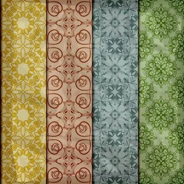 Vector seamless retro pattern Stock Illustration