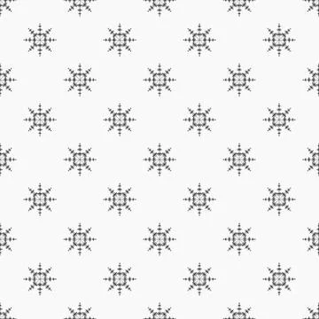 Vector seamless retro pattern, with snowflakes. Can be used for wallpaper, pa Stock Illustration