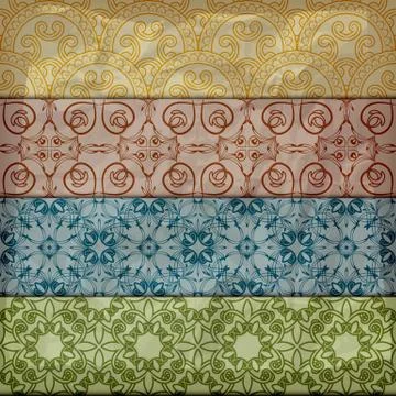 Vector seamless retro pattern, vintage l style, Stock Illustration