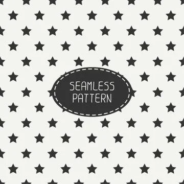 Vector seamless retro pattern, with vintage hipster star. For wallpaper, pattern Illustrazione stock