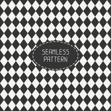 Vector seamless retro pattern with vintage hipster rhombuses. For wallpaper, Stock Illustration