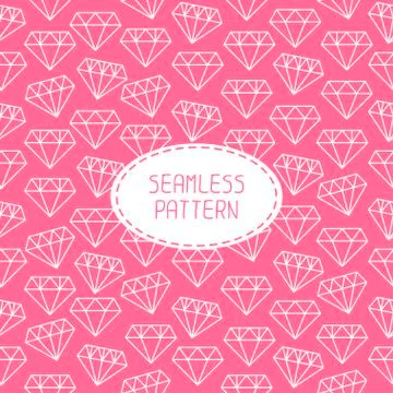 Vector seamless retro pattern with vintage hipster diamond. For wallpaper Stock Illustration