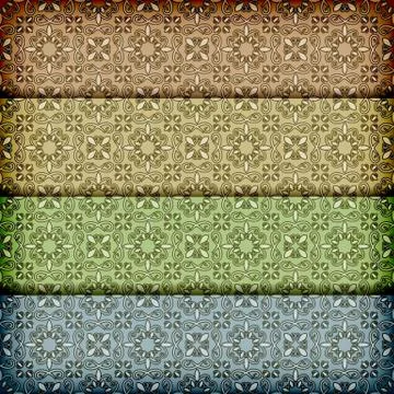 Vector seamless retro patterns pattern Stock-Illustration