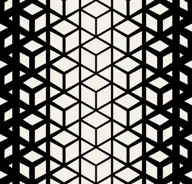 Vector Seamless Rhombus Cube Halftone Pattern Stockillustratie