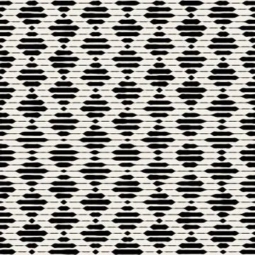 Vector Seamless Rhombus Engraving Pattern Stock Illustration