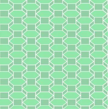 Vector seamless rhombus geometric pattern. Green color Stock Illustration