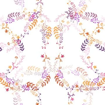 Vector seamless romantic pattern Stock Illustration