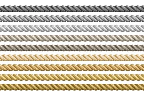 Vector Seamless Rope Set 스톡 일러스트