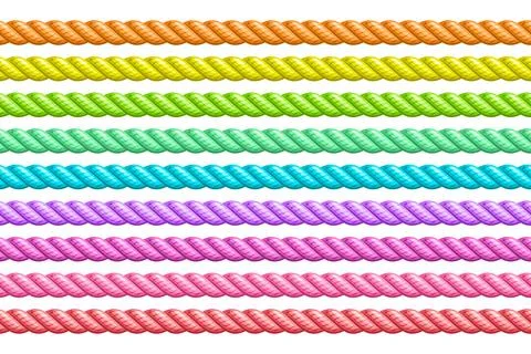 Vector Seamless Rope Set Illustrazione stock