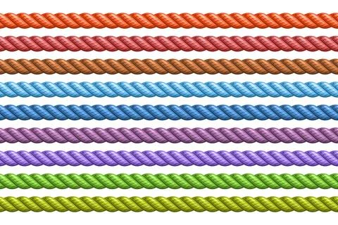 Vector Seamless Rope Set Illustrazione stock