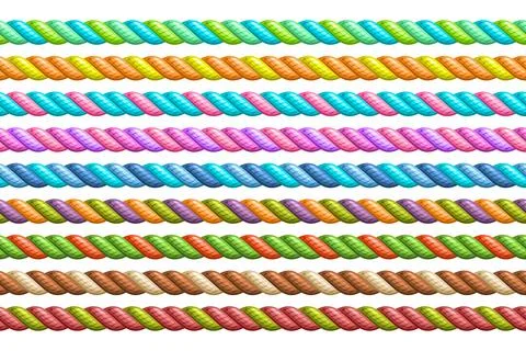 Vector Seamless Rope Set Stock Illustration
