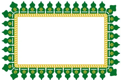 Vector Seamless Rounded Corner Rectangle Decoration Traditional House of Old  Stock Illustration