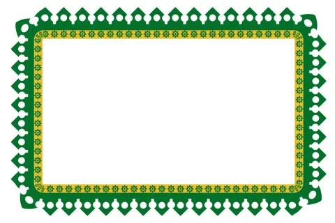 Vector Seamless Rounded Corner Rectangle Decoration Traditional House of Old  Stock Illustration