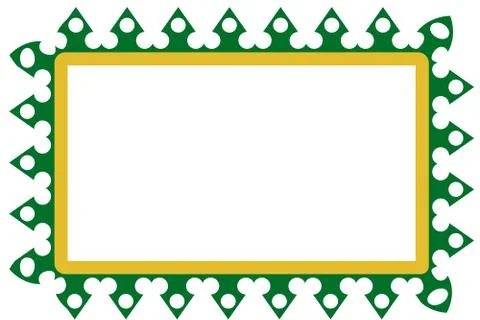 Vector Seamless Rounded Corner Rectangle Decoration Traditional House of Old  Illustrazione stock