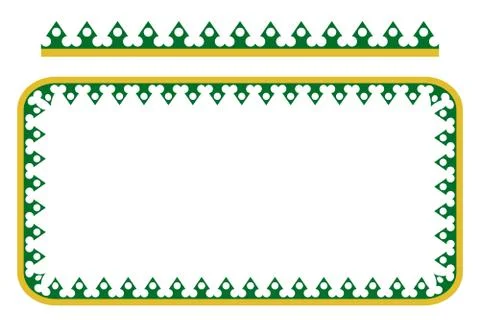 Vector Seamless Rounded Corner Rectangle Decoration Traditional House of Old  Stock Illustration