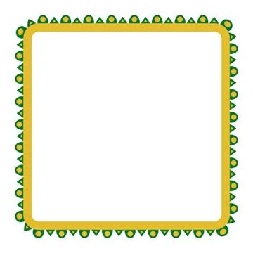 Vector Seamless Rounded Corner Square Decoration Traditional House of Betawi, Stock Illustration