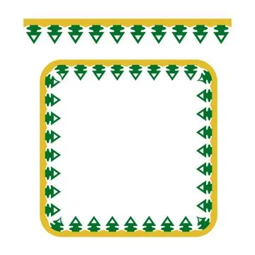 Vector Seamless Rounded Corner Square Decoration Traditional House of Betawi, Stock Illustration