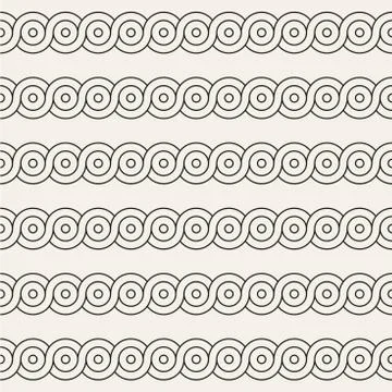 Vector seamless rounded interlacing lines pattern. Modern stylish abstract Stock Illustration