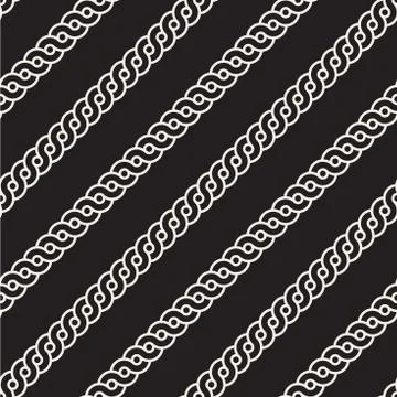 Vector seamless rounded interlacing lines pattern. Modern stylish abstract Stock Illustration