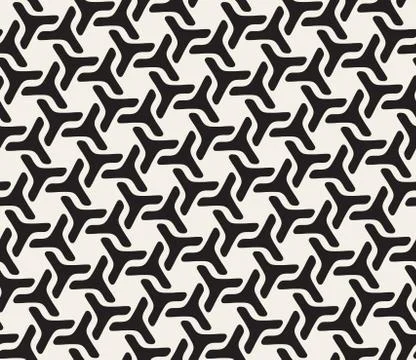 Vector Seamless Rounded Lines Geometric Pattern Illustrazione stock