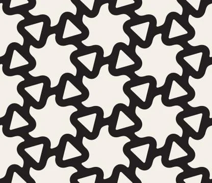 Vector Seamless Rounded Lines Geometric Pattern Illustrazione stock