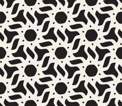 Vector Seamless Rounded Lines Geometric Pattern Illustrazione stock