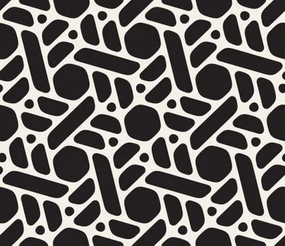 Vector Seamless Rounded Lines Geometric Pattern Illustrazione stock