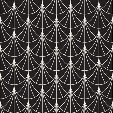 Vector Seamless Rounded Lines Pattern. Abstract Geometric Background Design.. Stock Illustration