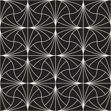 Vector Seamless Rounded Lines Pattern. Abstract Geometric Background Design.. Stock Illustration