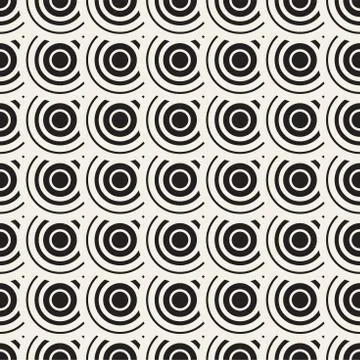 Vector Seamless Rounded Lines Pattern. Abstract Geometric Background Design.. イラスト素材
